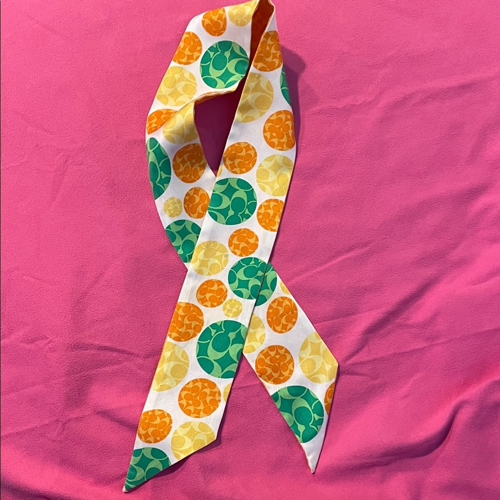 Coach Reversible Polka
Dot Monogram Silk Twilly
Scarf - Picture 3 of 3